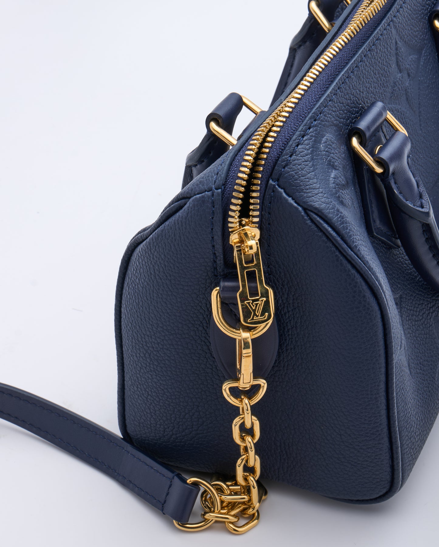 Louis Vuitton Speedy Blue Bandoulière Monogram Empreinte