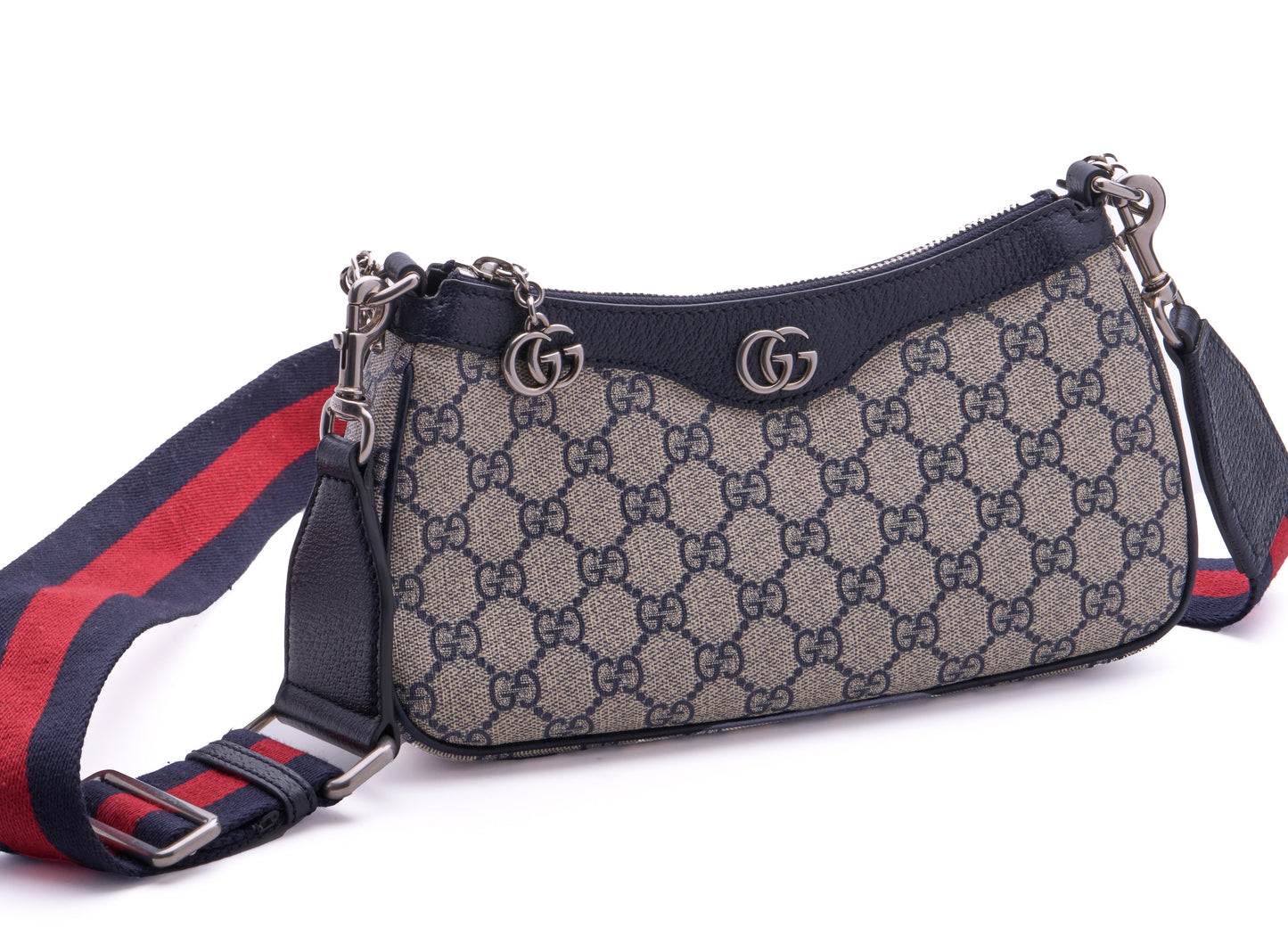 Gucci Ophidia GG Small Chain Bag (Beige/Blue) 735132