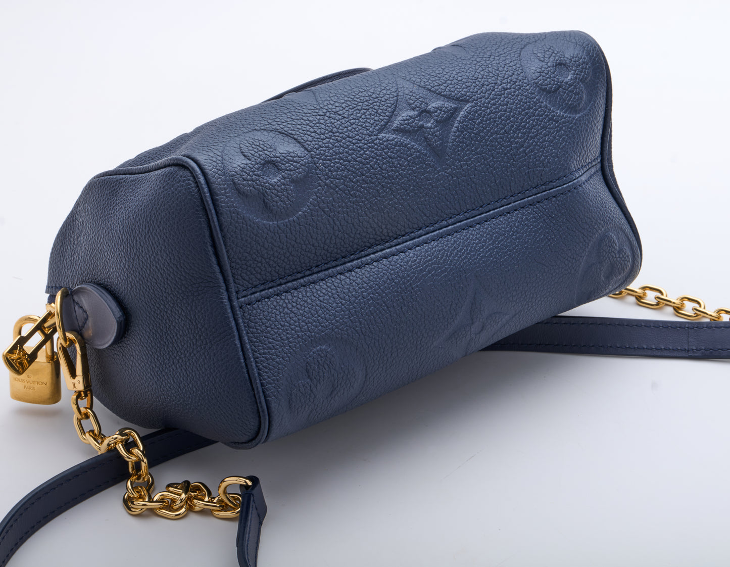 Louis Vuitton Speedy Blue Bandoulière Monogram Empreinte