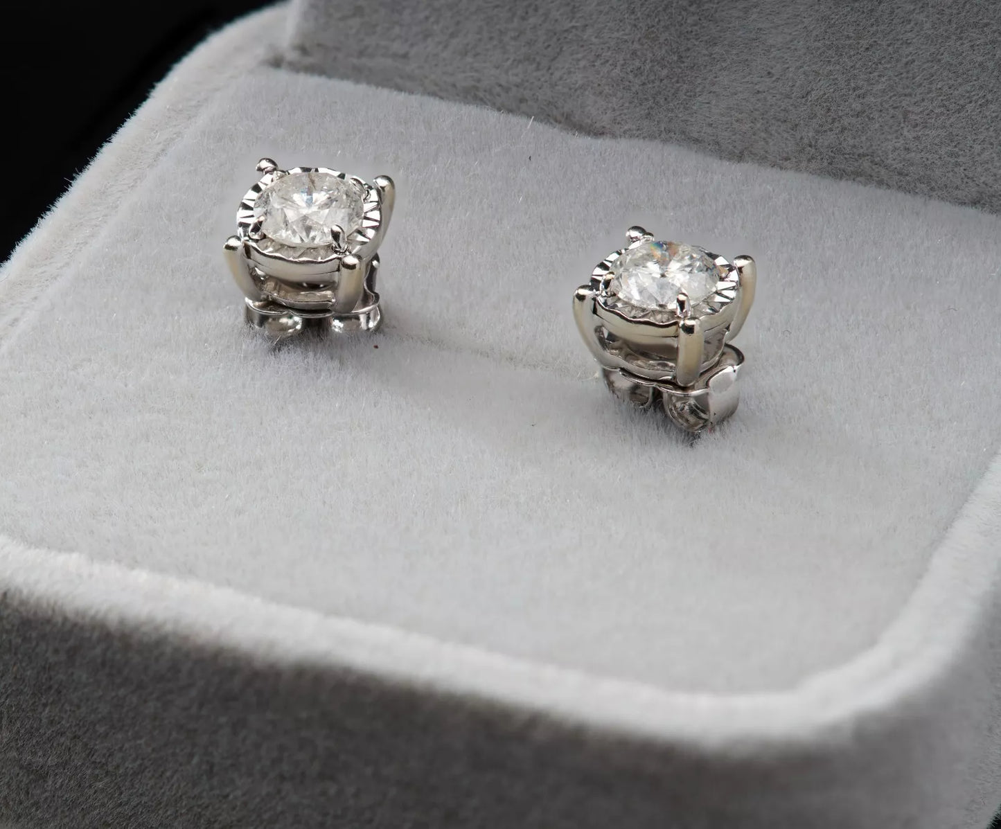 ZEI 10K White Gold 0.80CTtw Diamonds STUD Earrings