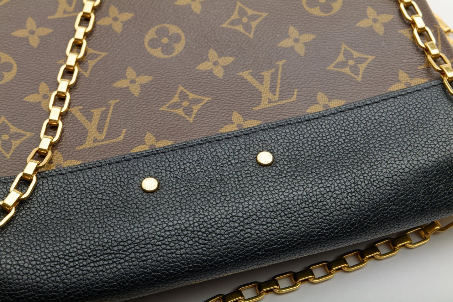 Louis Vuitton Black Monogram Canvas and Leather Pallas Chain Bag